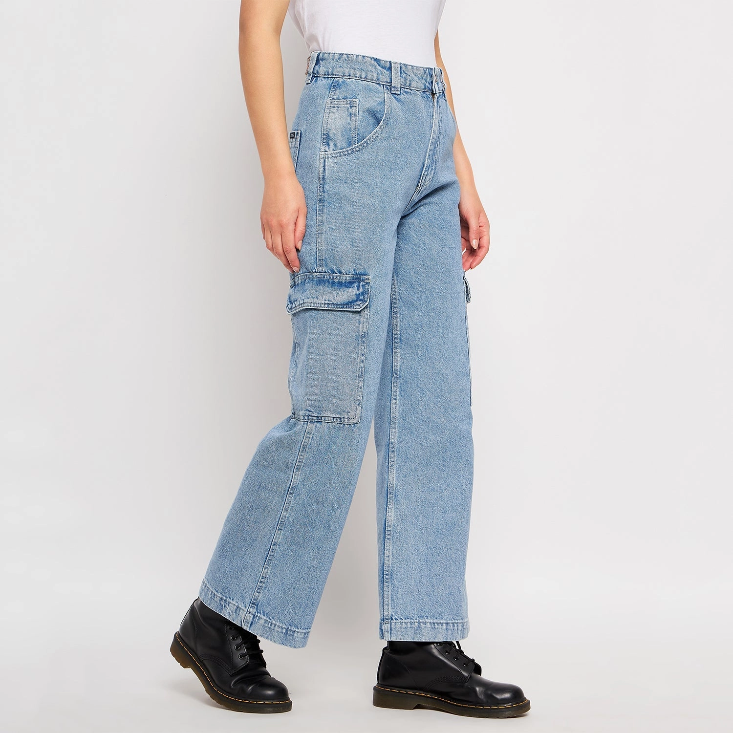 Street Style Madame Ice Blue Denim