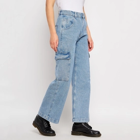 Street Style Madame Ice Blue Denim