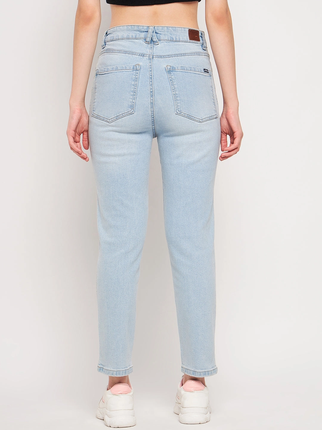 Madame Ice Blue Denim Plain Comfort Street Cool
