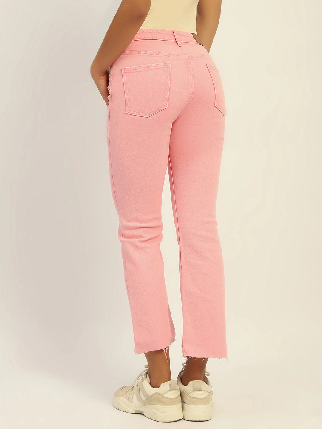 Madame Mid Rise Cotton Pink Denim Recycled Fiber Content
