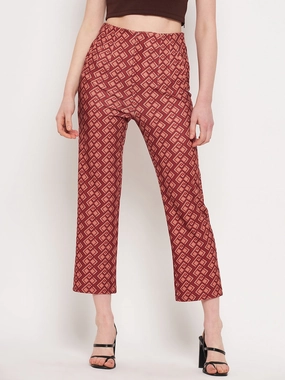 Madame Printed Rosewood Trouser Windproof Design Outdoor Friendly