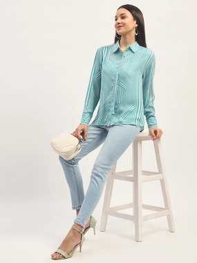 Madame Skinny Fit Raw Hem Cotton Ice Blue Denim Effortless Layer