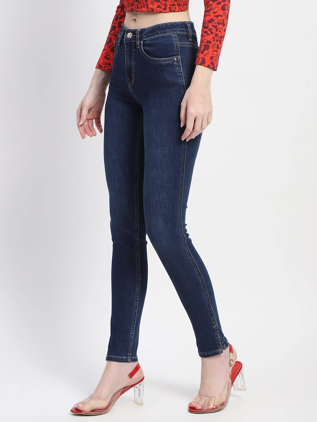 Contemporary Cut Madame Stone Wash Skinny Fit Blue Denim
