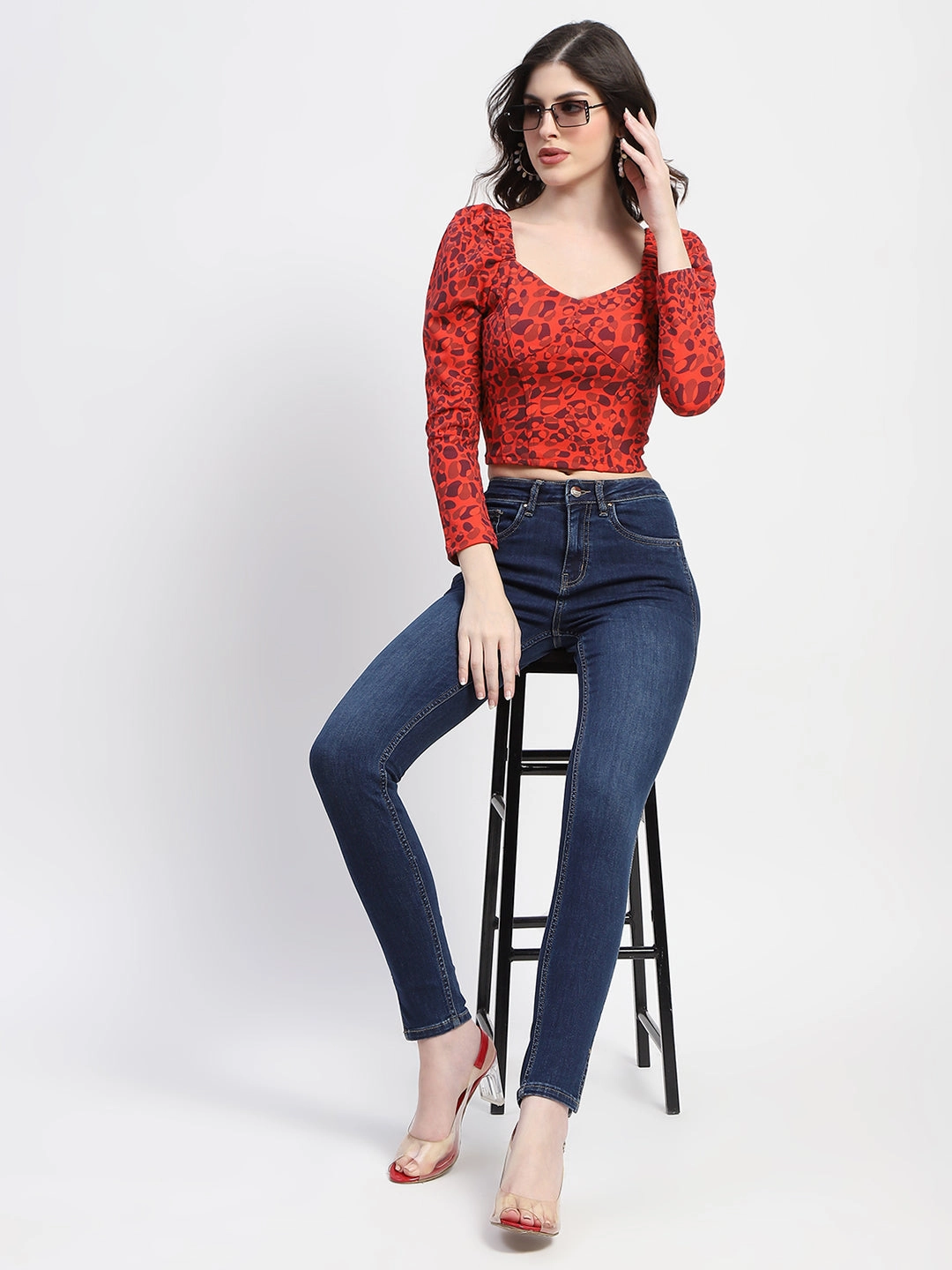 Utility Look Madame Stone Wash Skinny Fit Blue Denim