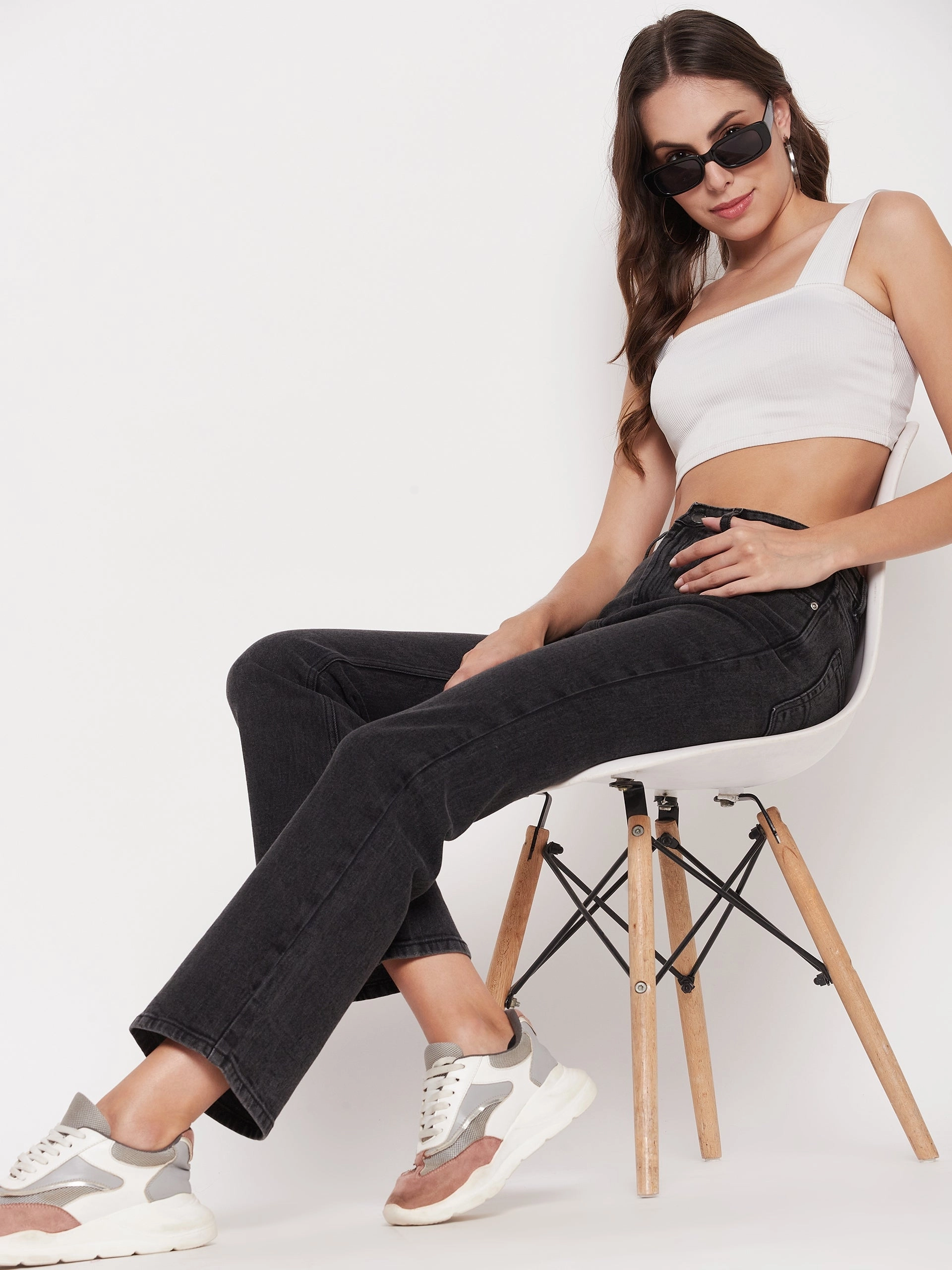 Solid Choice Madame Women Solid Black Jeans