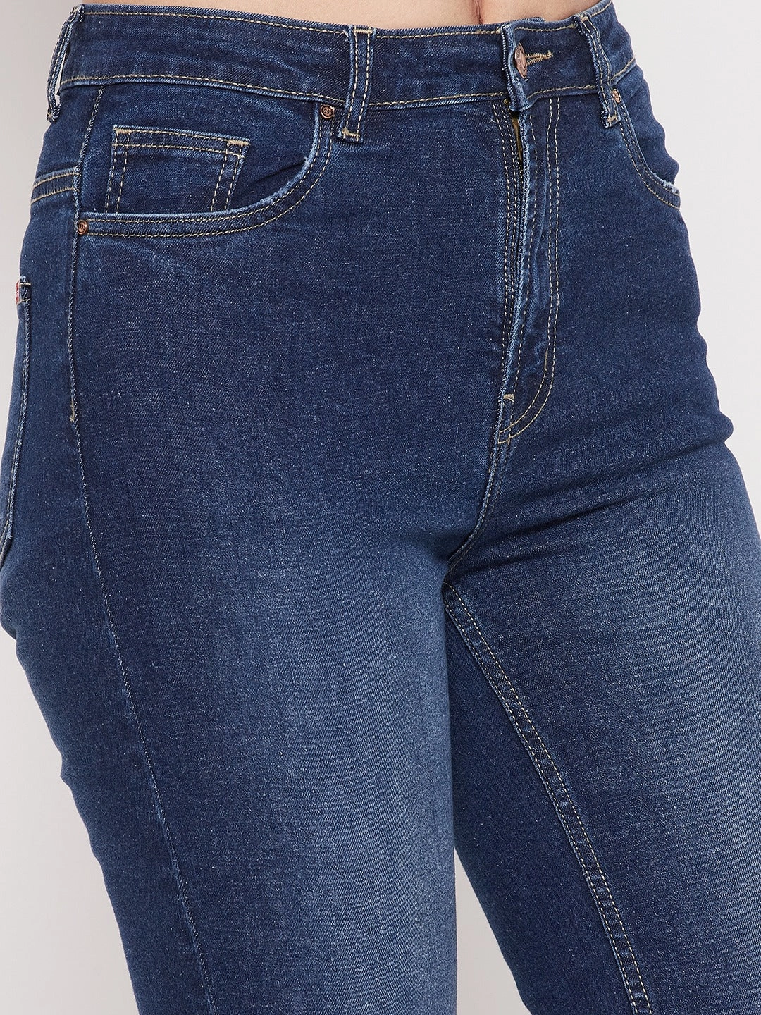 Madame Women Solid Blue Jeans Balanced Wardrobe