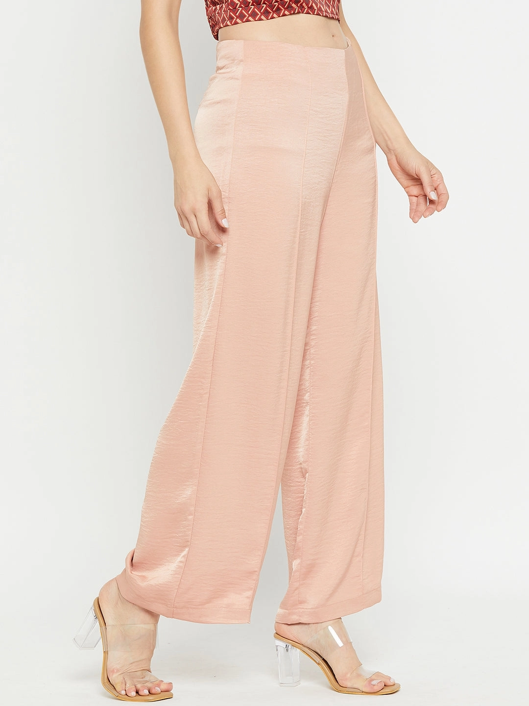 Madame Women Solid Camel Trouser All weather Casual Chic