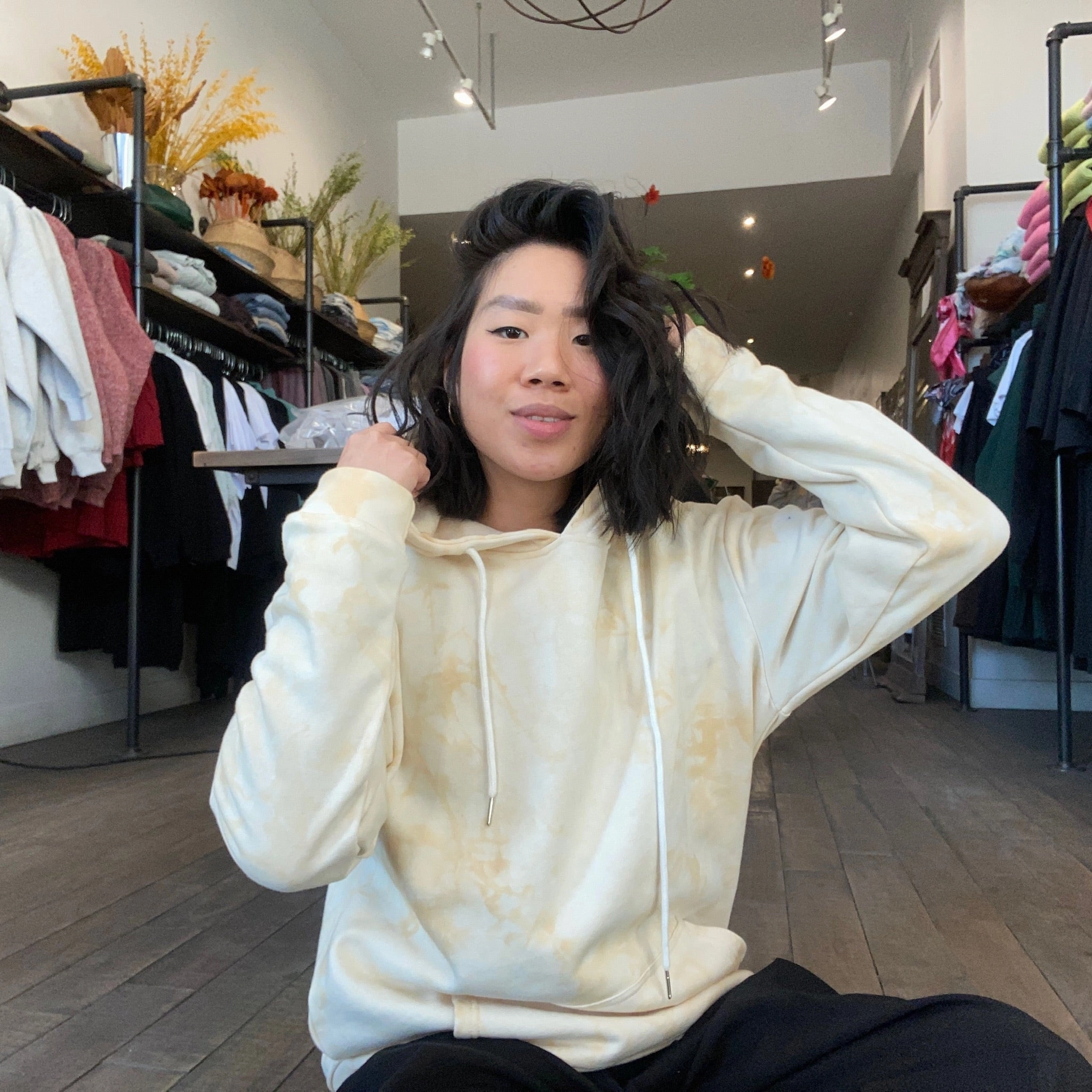 Comfy Knit Look MAISON Tie Dye Hoodie