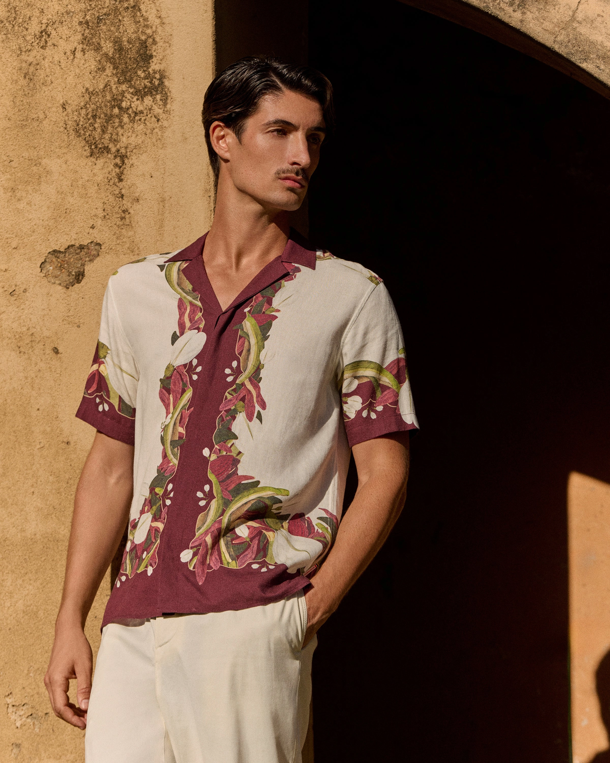 Striped Design Warm Weather Wear Maitan Linen