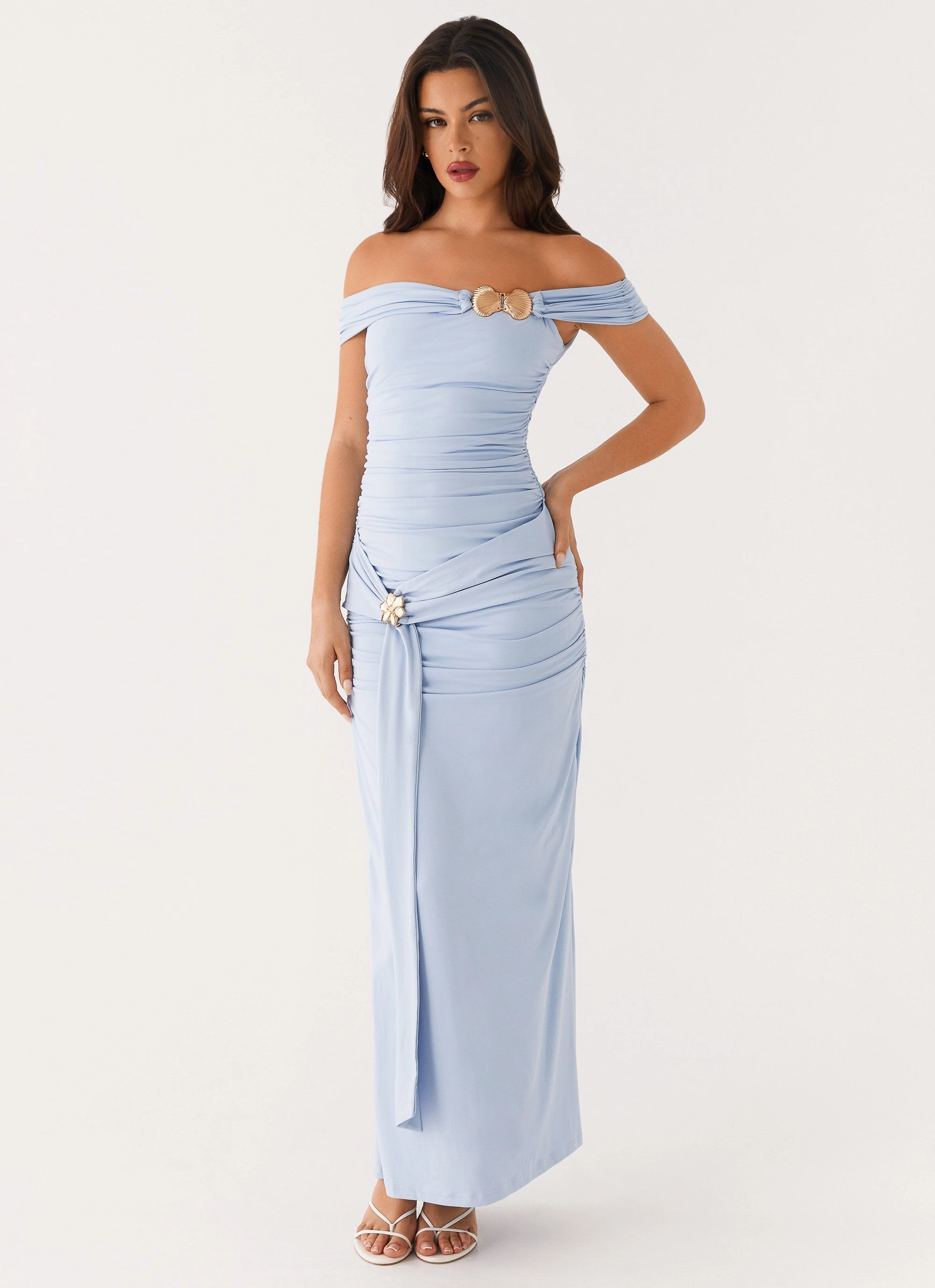 Majorly Maxi Dress - Blue Timeless Waist Fresh Tones