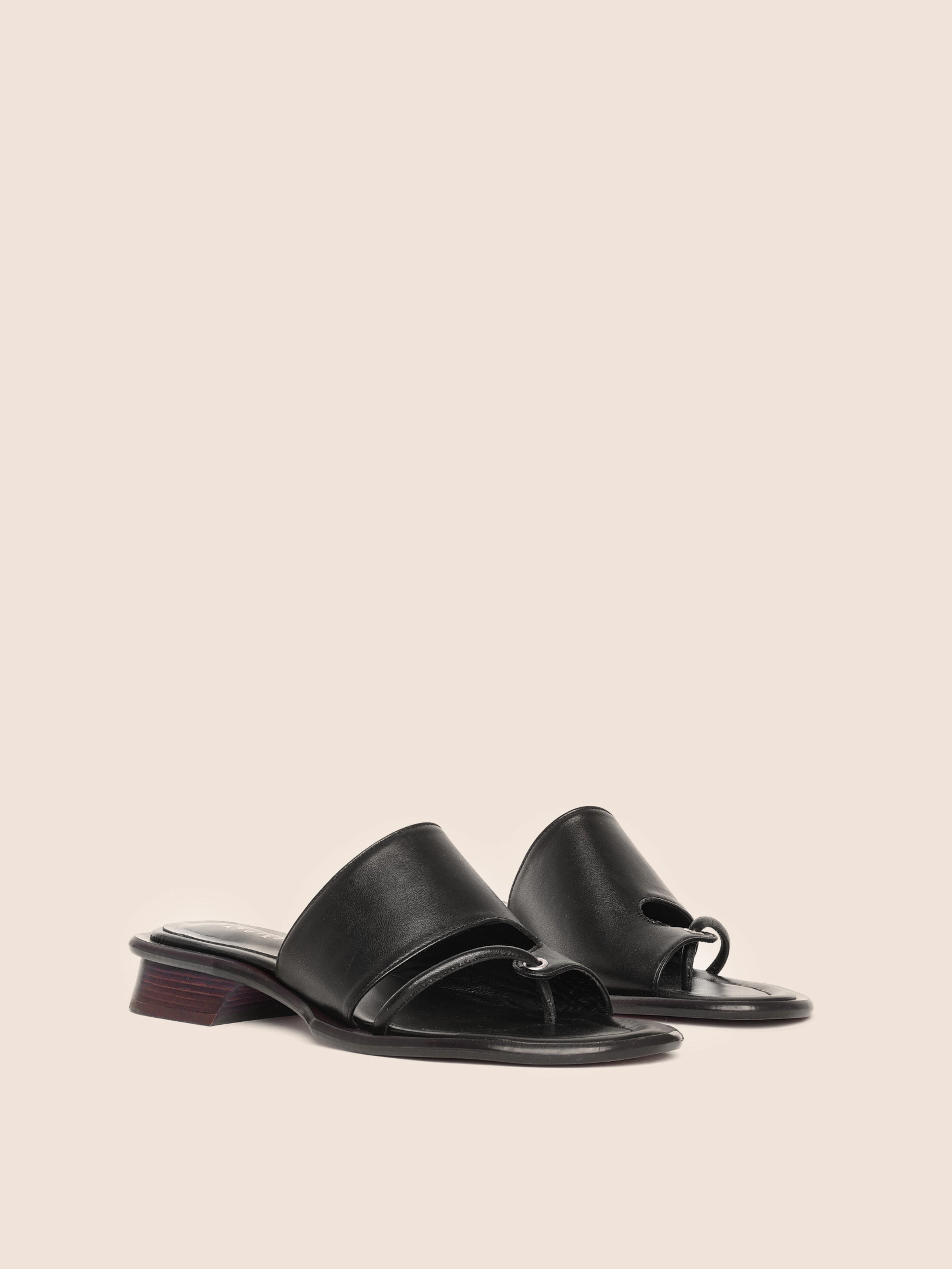 Mallorca Black Sandal Adjustable Design
