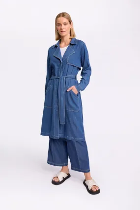 Marco Polo - YTMS56097 L/S Demin Trench Low Profile Collar Design snag resistant