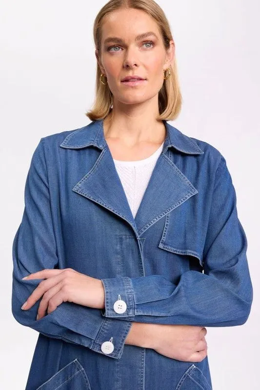 High End Look Adaptive Tension Bands Marco Polo - YTMS56097 L/S Demin Trench