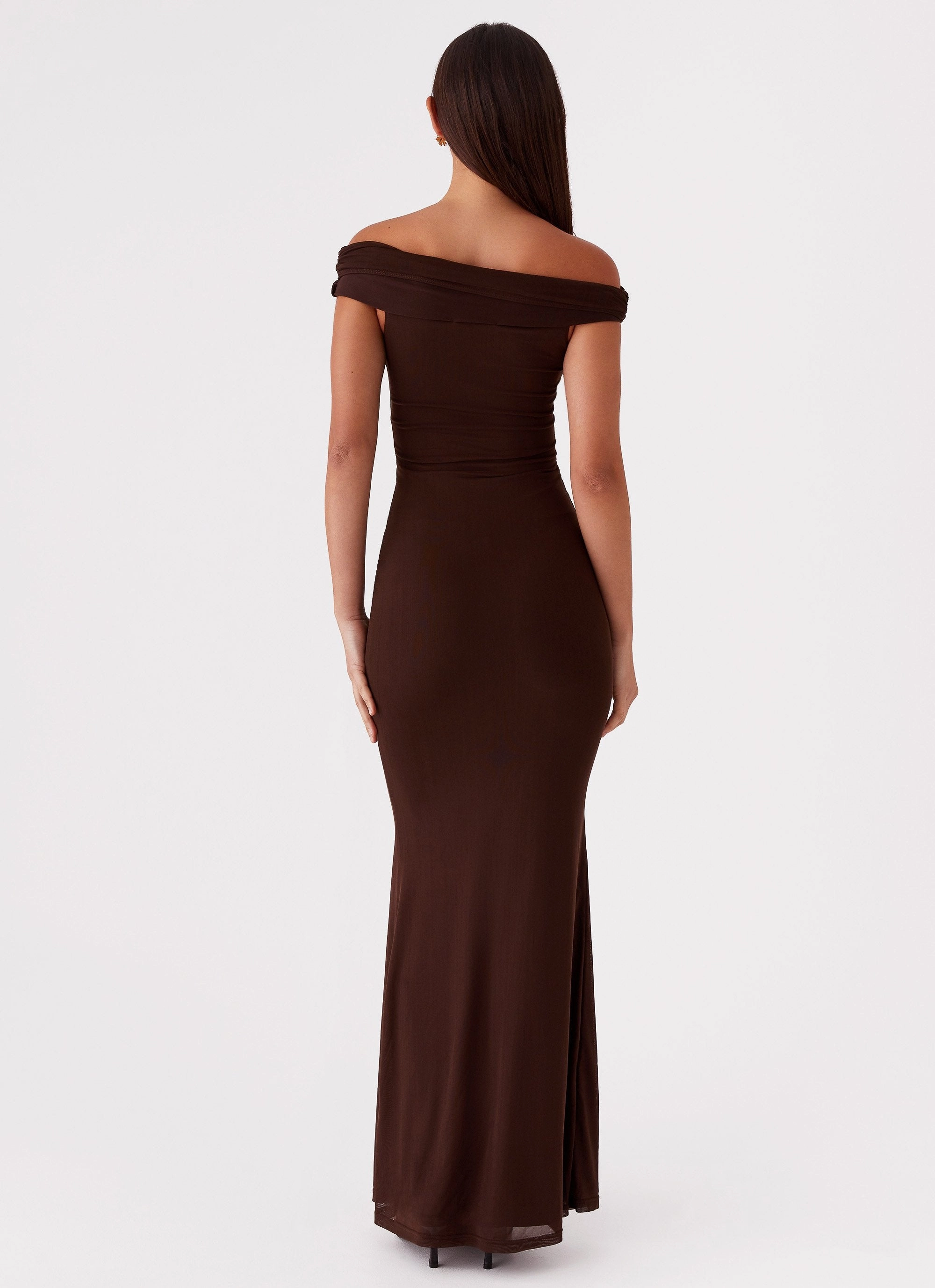 Marilyn Maxi Dress - Chocolate Classic Fit Bust-Enhancing