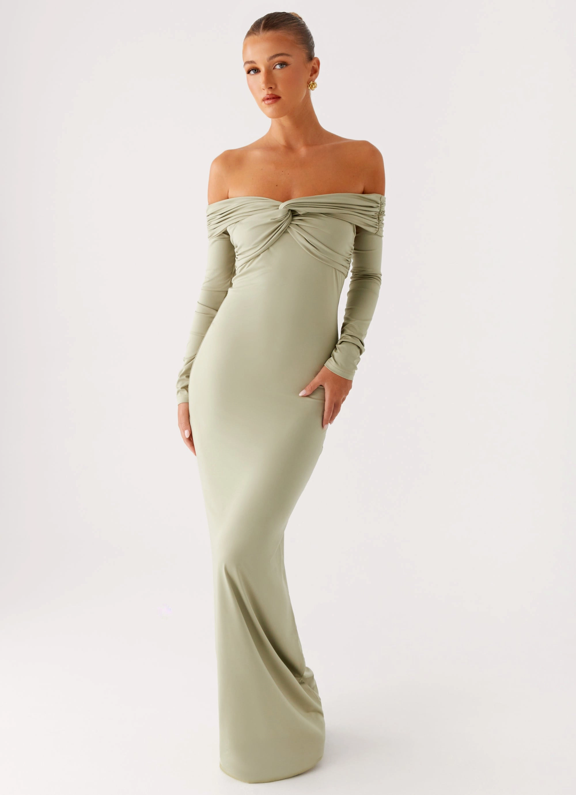 Country View Marla Long Sleeve Maxi Dress - Sage