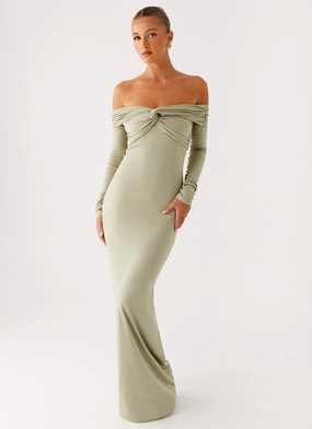 Country View Marla Long Sleeve Maxi Dress - Sage