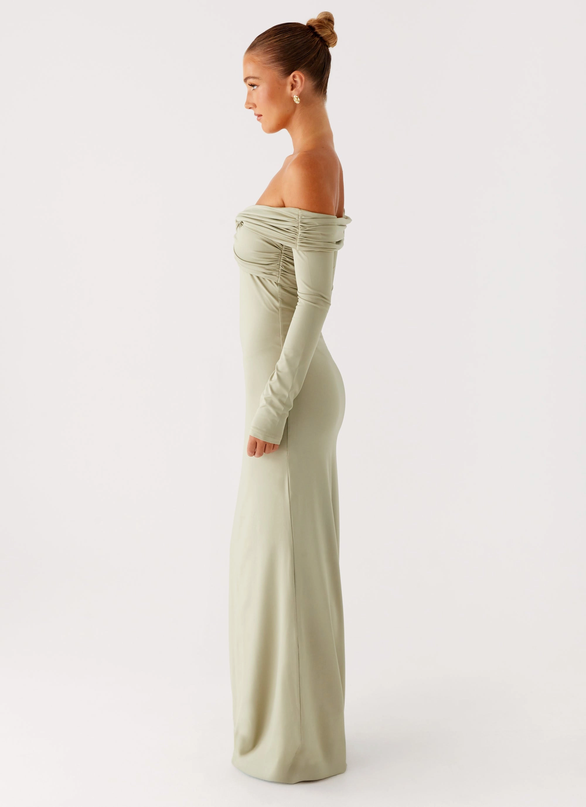 Marla Long Sleeve Maxi Dress - Sage Lightweight Material Fashionable Style