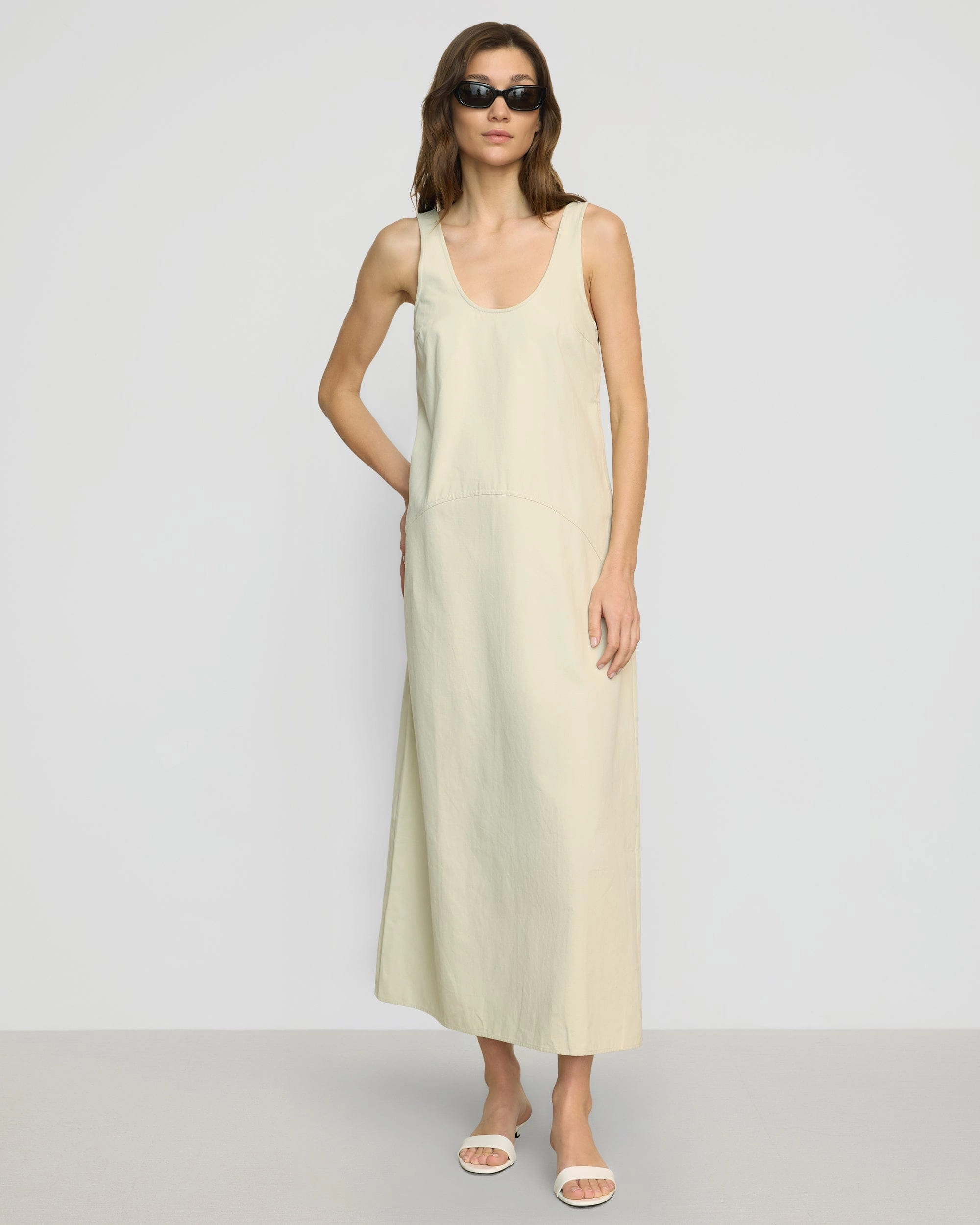 Versatile Layering Ethically Sourced Cotton Mavis U-Neck Tank Dress