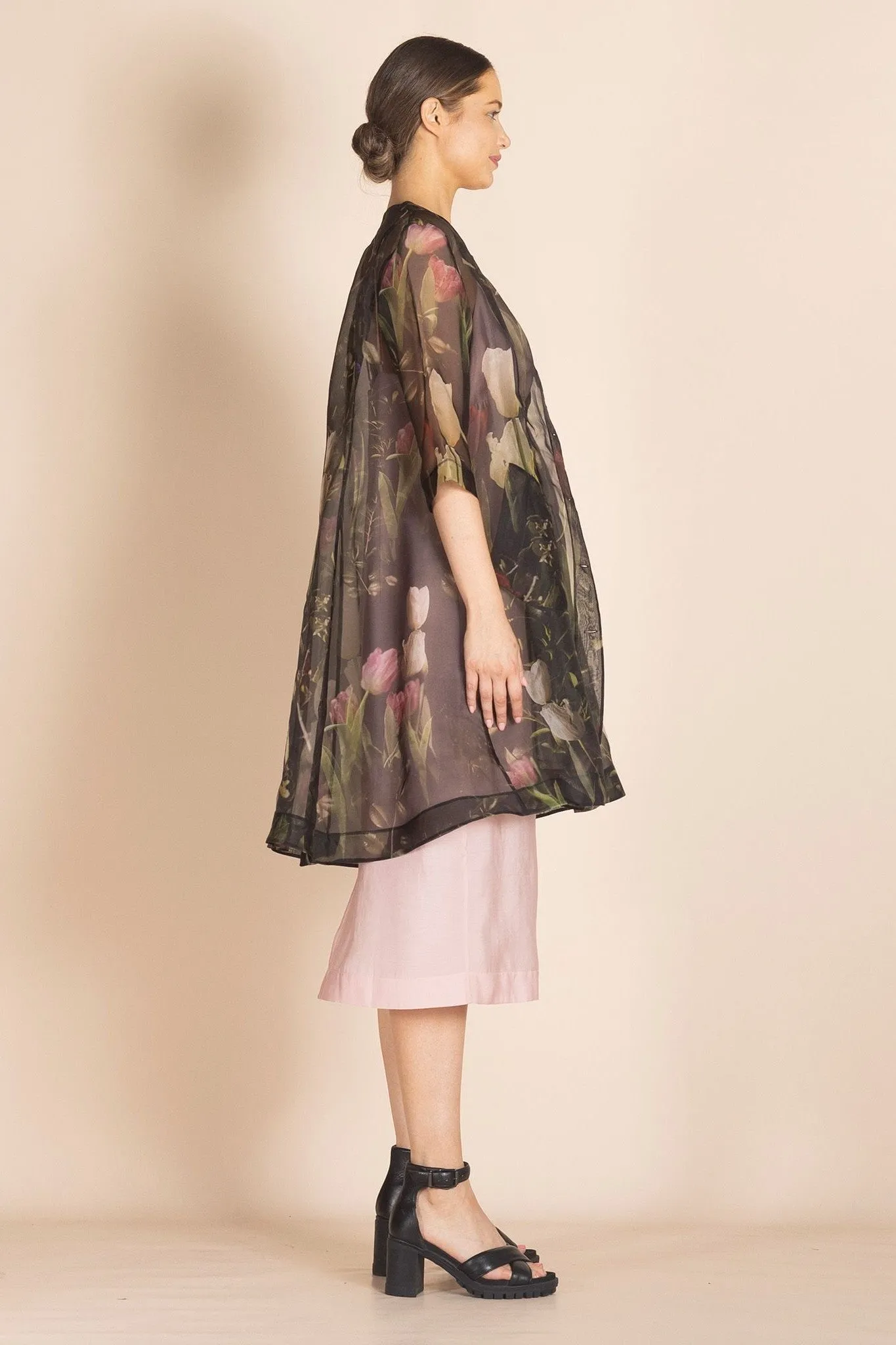 Dual Layer Insulation Flexible Armholes Megan Salmon - M5327 Tulips Giselle Coat