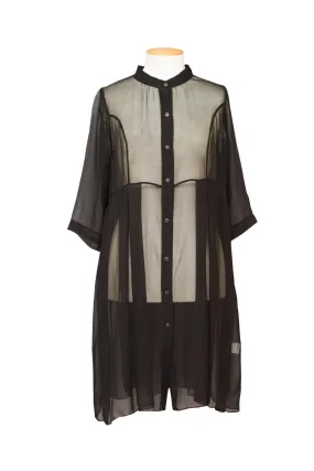 Megan Salmon - M5717 Georgette Monastic Coat Windproof Design Noise Reduced Fabric