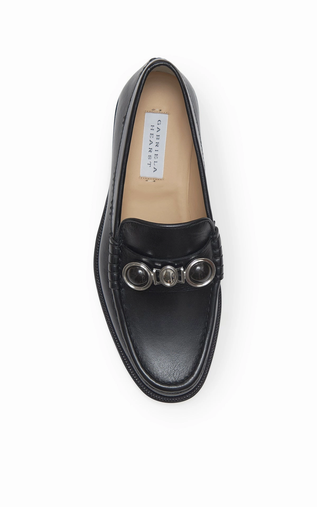 Melchora Stone Loafer in Black Leather Clean Motion Safe Step