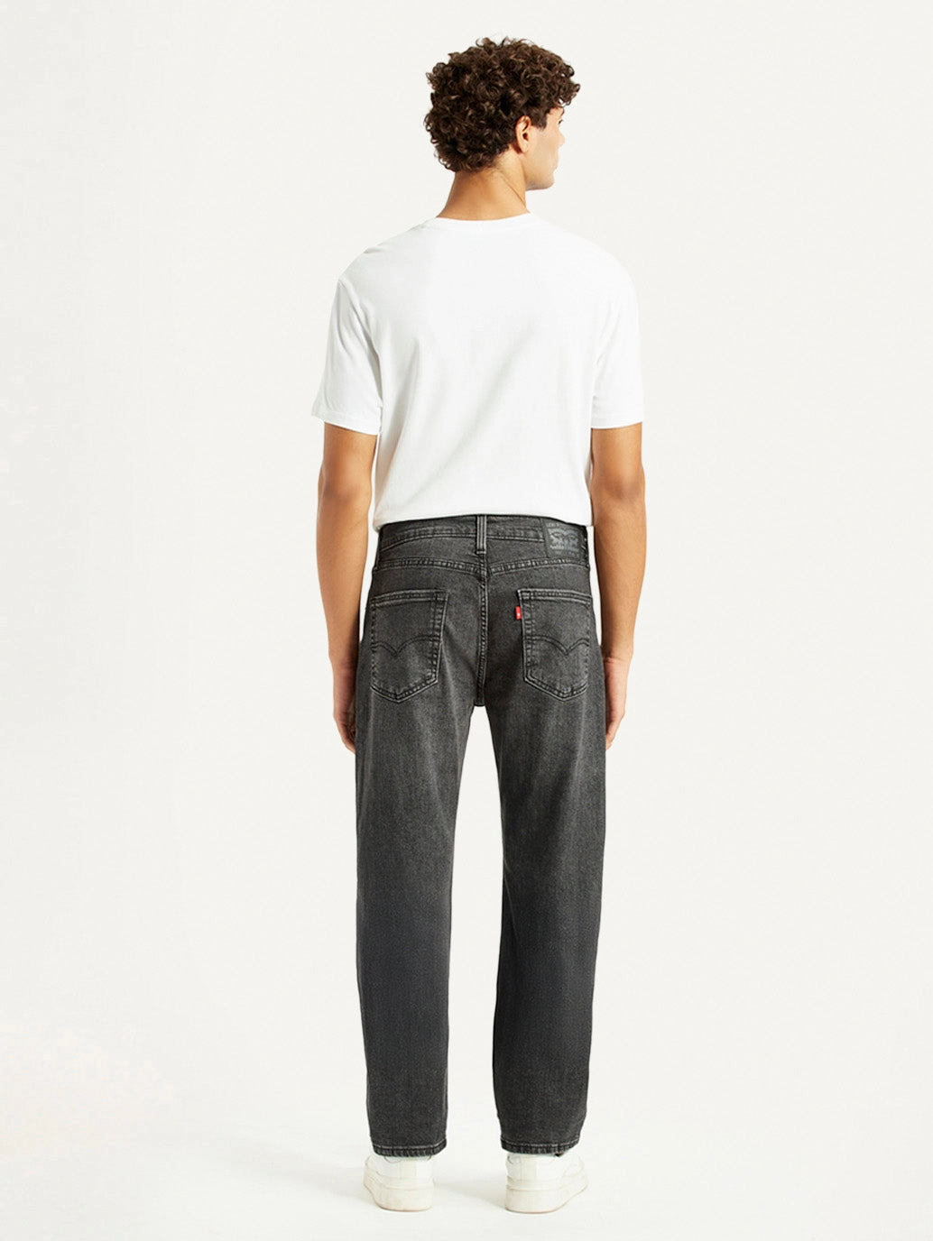 Light Wear Men's 505 Black Straight Fit Mid Rise Jeans