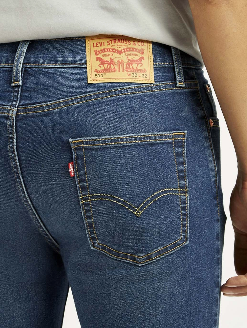 Neutral Choice Men's 505 Dark Indigo Straight Fit Mid Rise Jeans