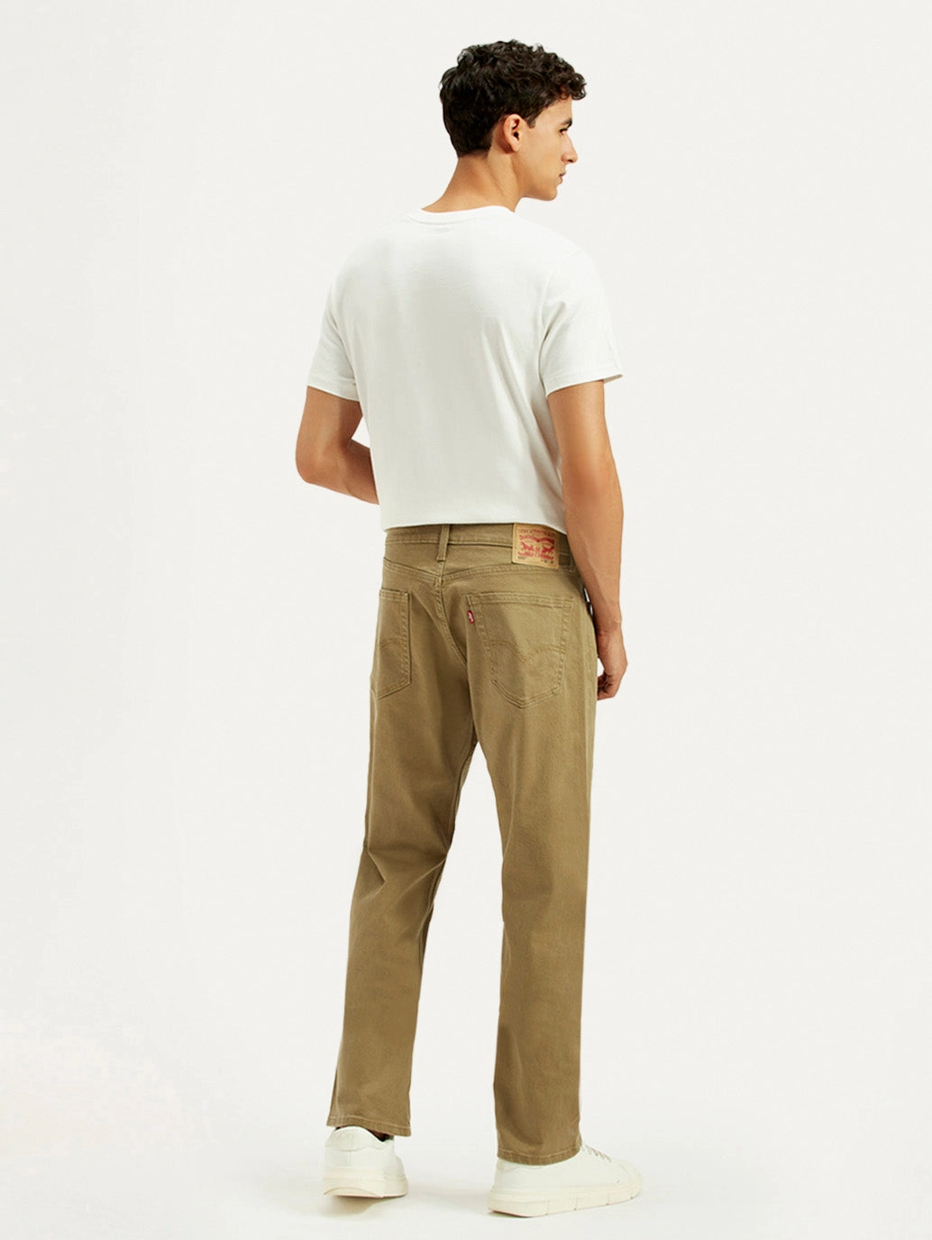 Timeless Waist Artist Vibe Premium Men's 505 Khaki Overdyed Straight Fit Mid Rise Jeans