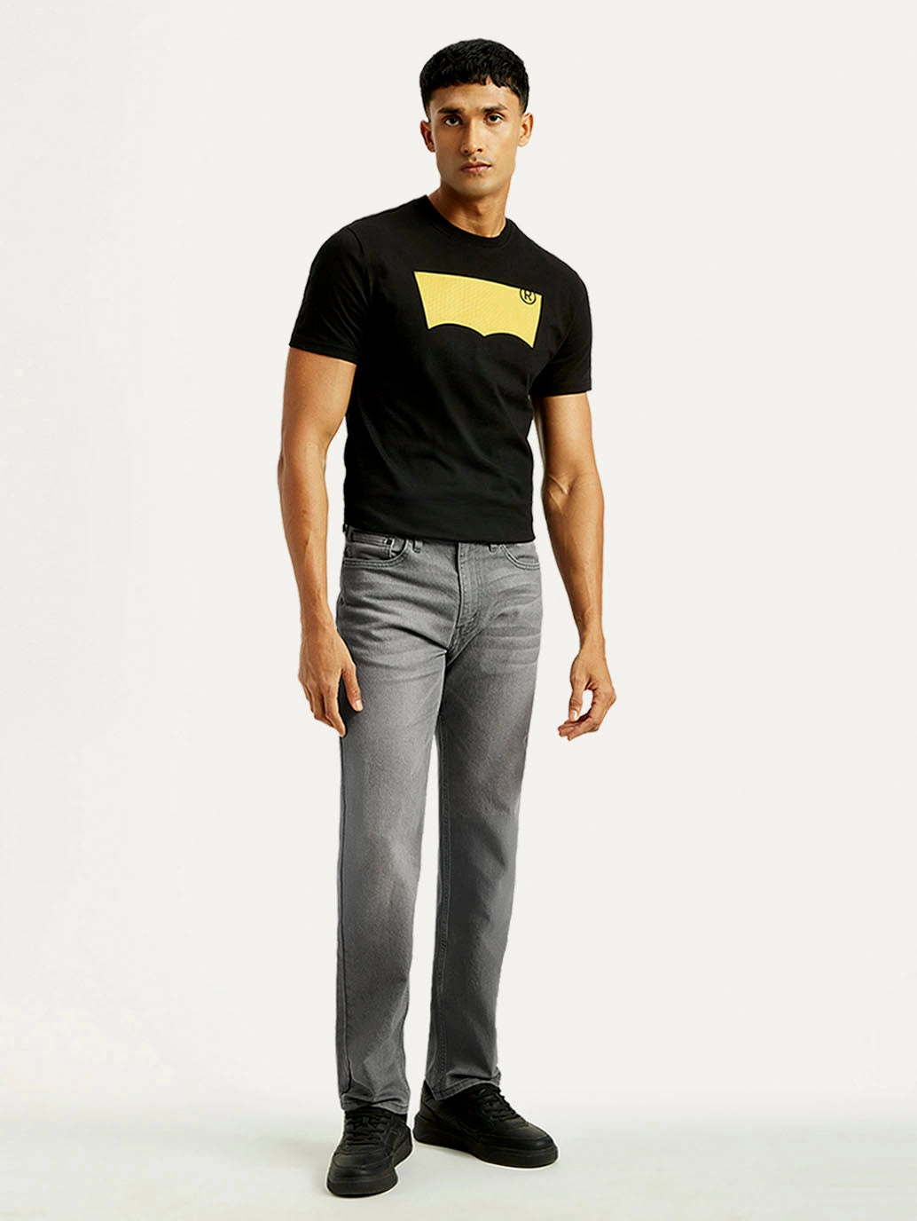 Traveler Gear Morning Stroll Men's 505 Light Grey Straight Fit Mid Rise Jeans