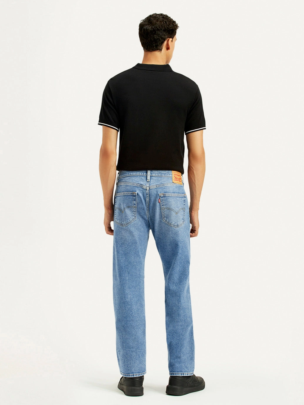 Night Out Daily Wear Men's 505 Med Indigo Straight Fit Mid Rise Jeans