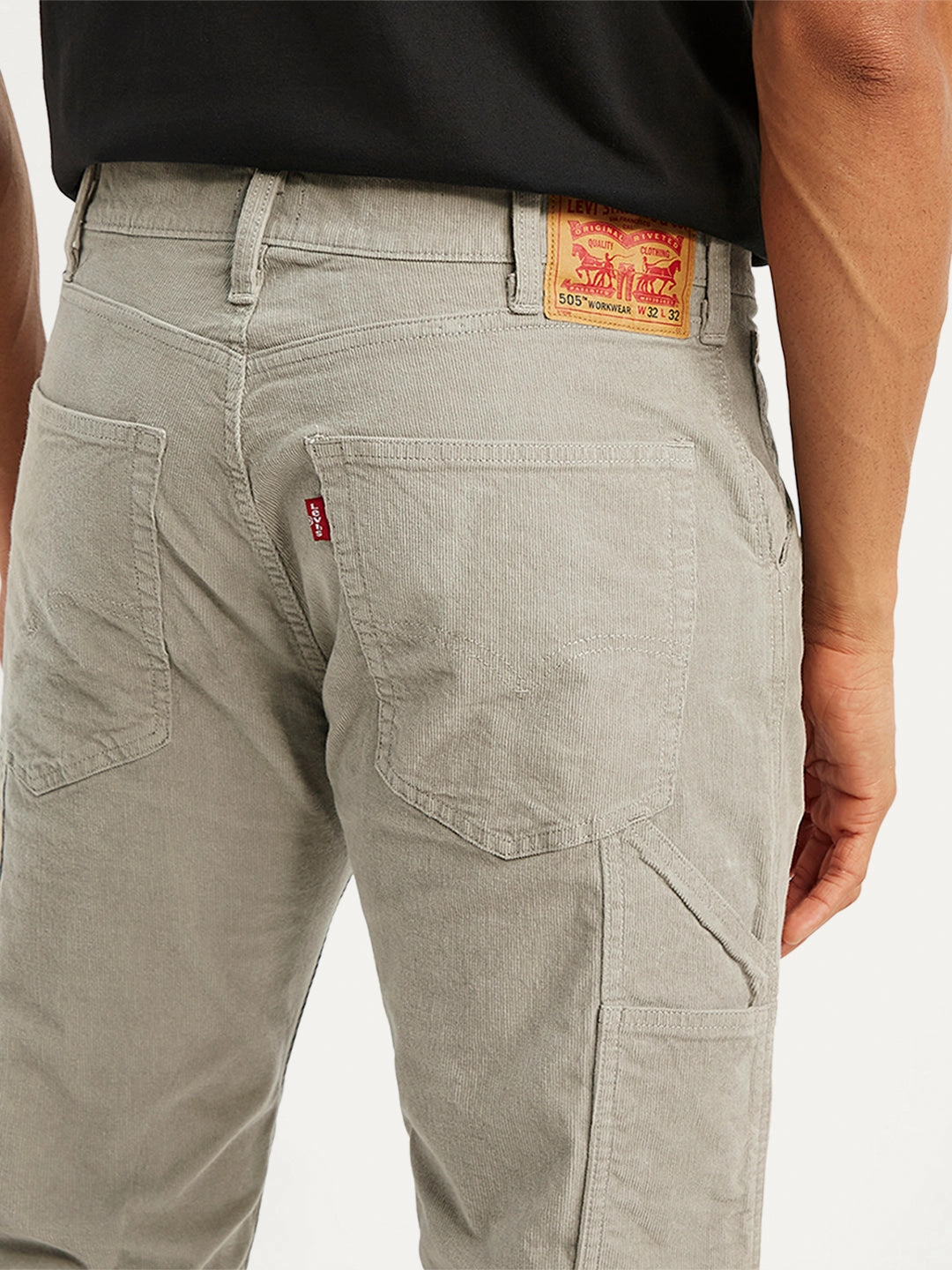 Premium Look Sporty Comfort Men's 505 Straight Fit Corduroy Carpenter Pants