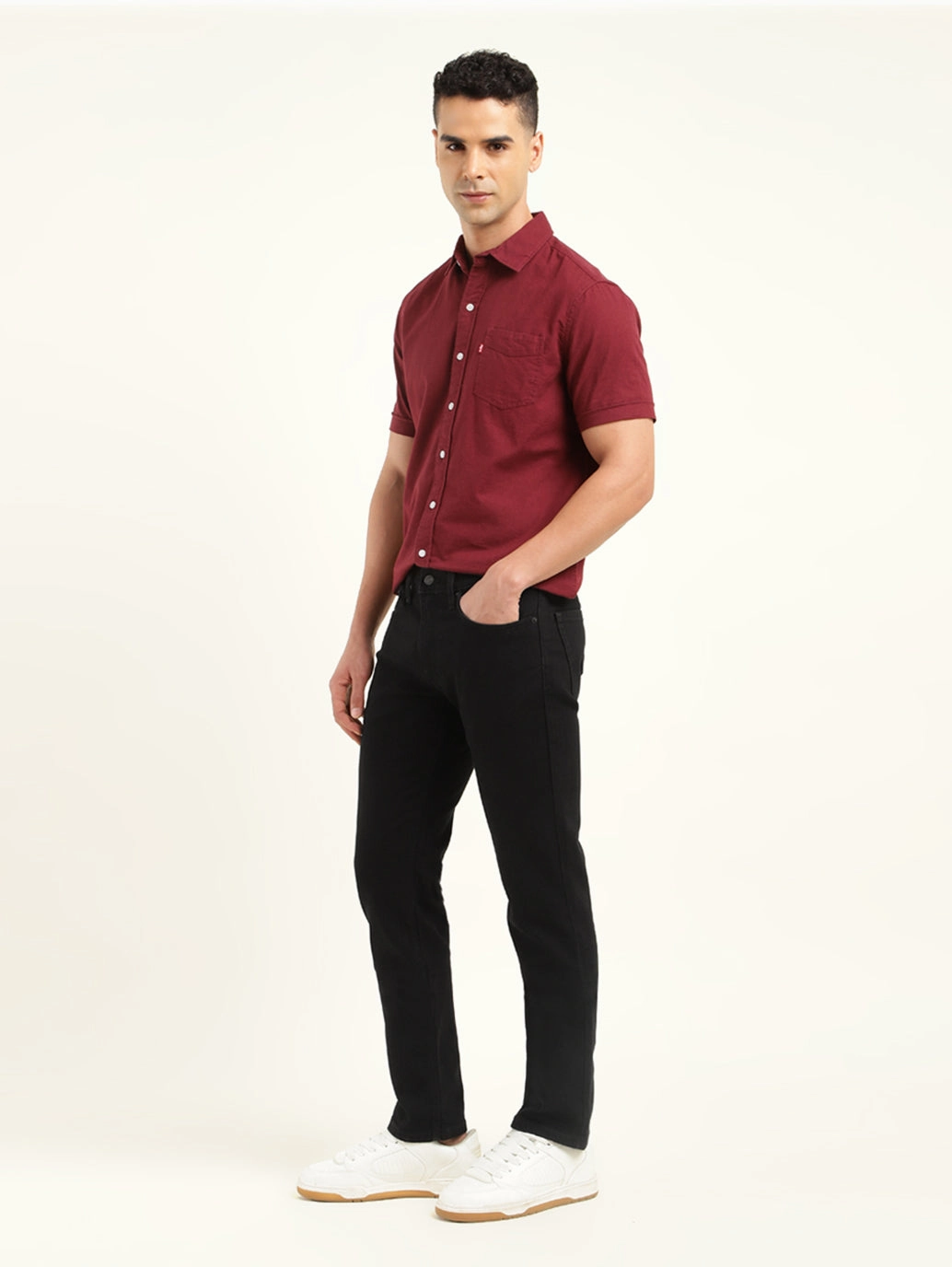 Effortless Look No Fuss Fit Men's 511 Black Slim Fit Mid Rise Jeans