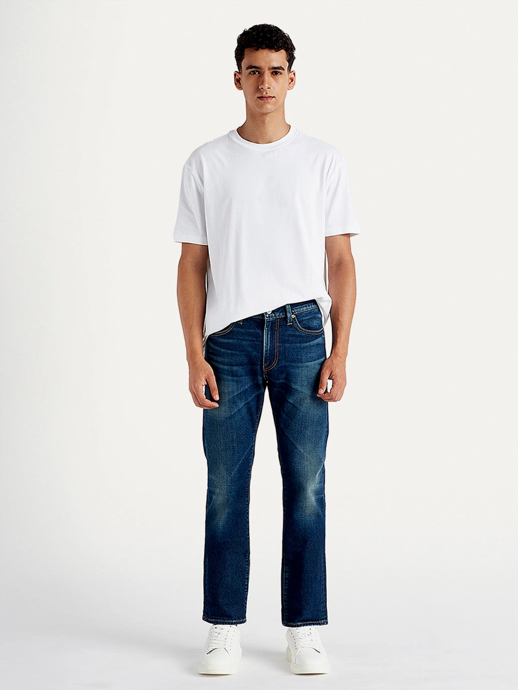 Men's 511 Blue Slim Fit Mid Rise Jeans Adaptive Look