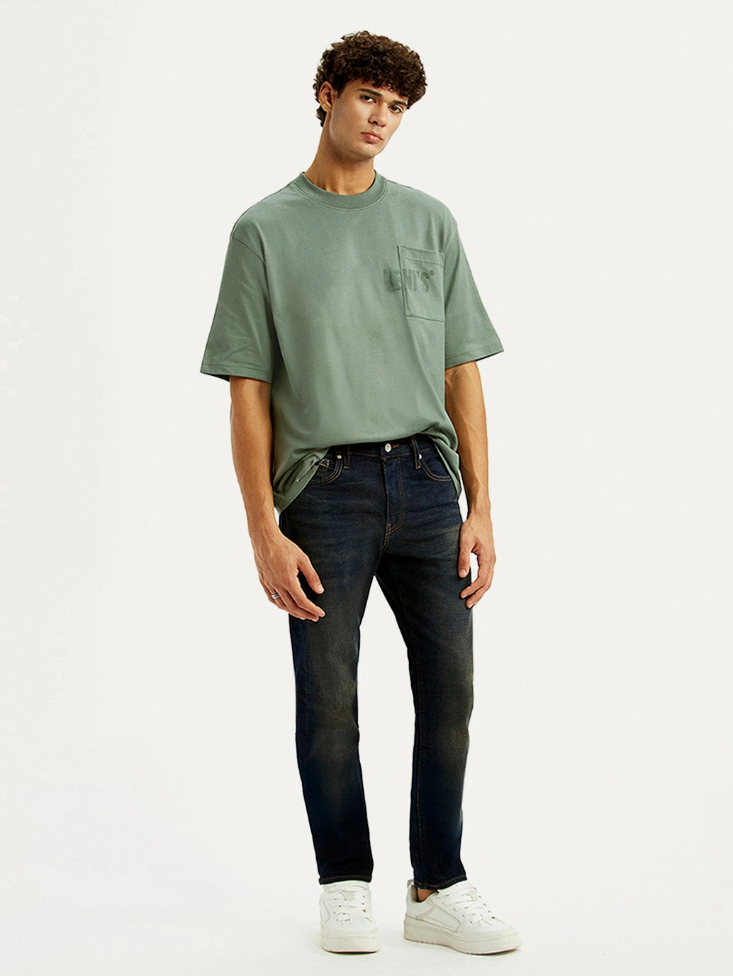 Men's 511 Dark Blue Slim Fit Mid Rise Selvedge Jeans Modern Fit Home Comfort Party Look Modern Minimalist