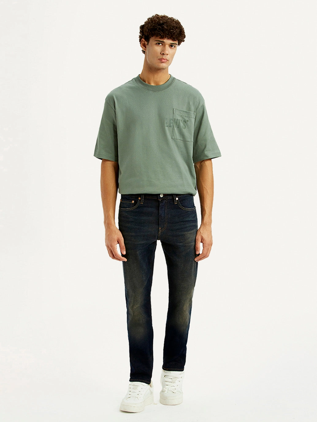 Abrasion Resistance Men's 511 Dark Blue Slim Fit Mid Rise Selvedge Jeans