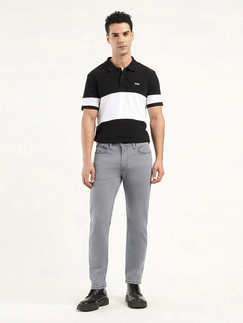 Men's 511 Grey Slim Fit Mid Rise Jeans Universal Look Comfortable Waistband