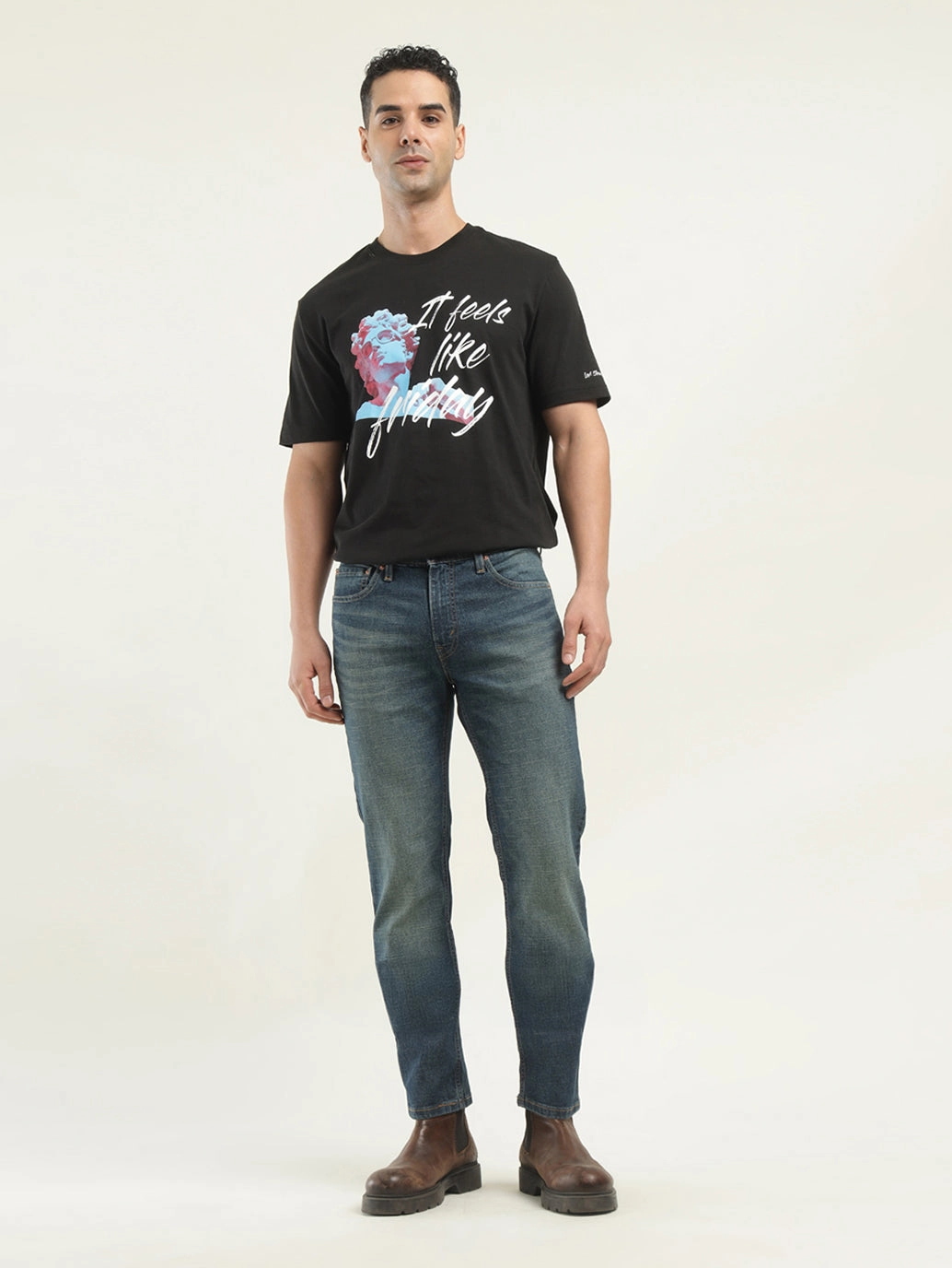 Men's 511 Indigo Slim Fit Mid Rise Jeans Simple clothing Light Fabric