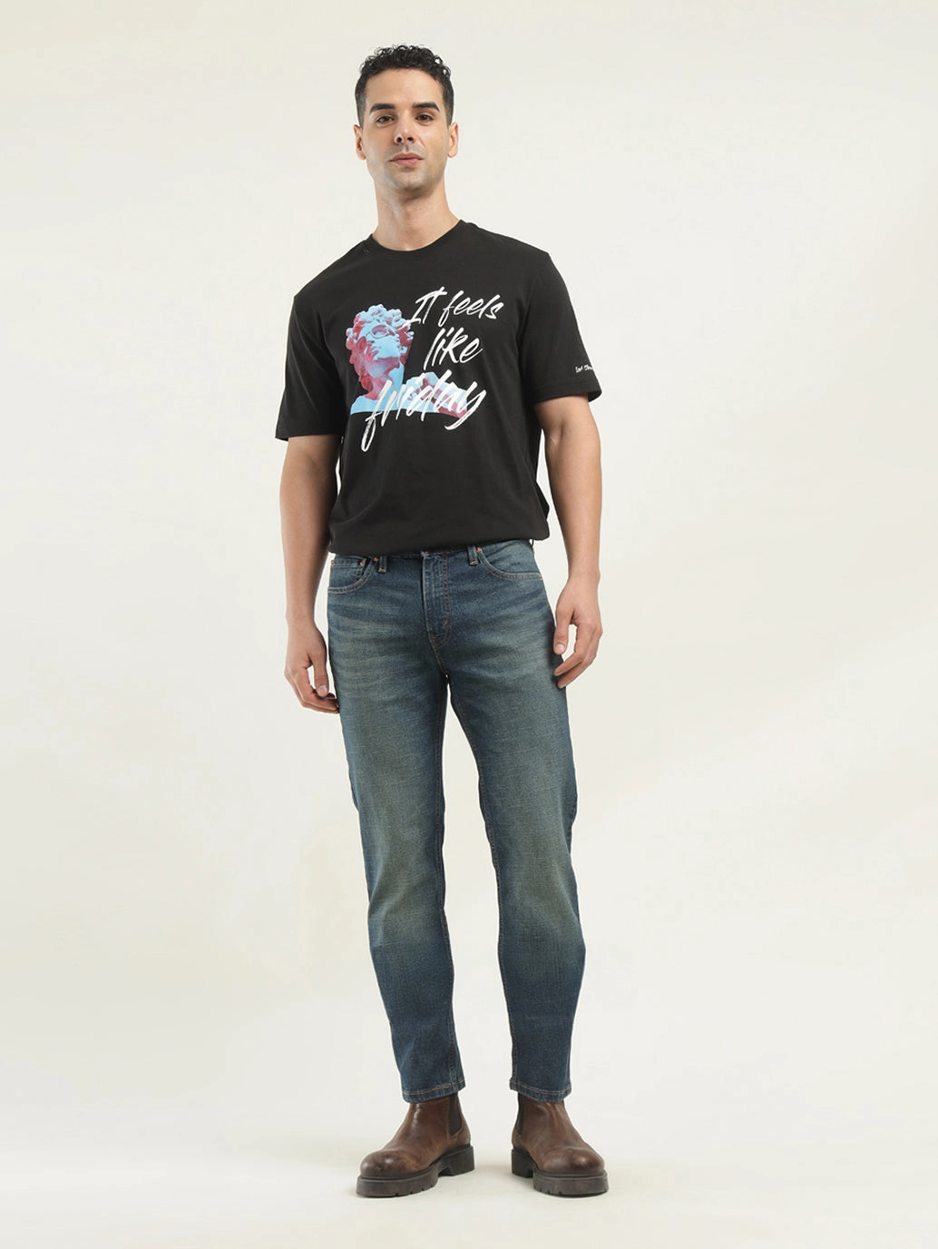 Music Event Smooth Casual Flexible Fabric Men's 511 Indigo Slim Fit Mid Rise Jeans