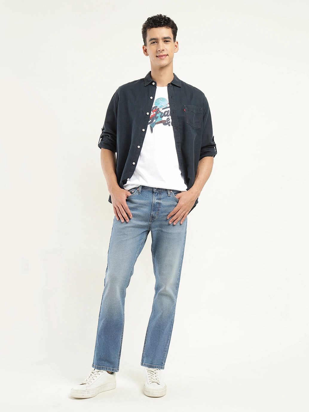 Durable Build Men's 511 Indigo Slim Fit Mid Rise Jeans