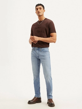 Men's 511 Light Blue Slim Fit Mid Rise Jeans Eco Friendly Fashion Lover Morning Stroll