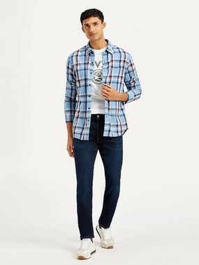 Simple Choice Men's 511 Navy Blue Slim Fit Mid Rise Jeans