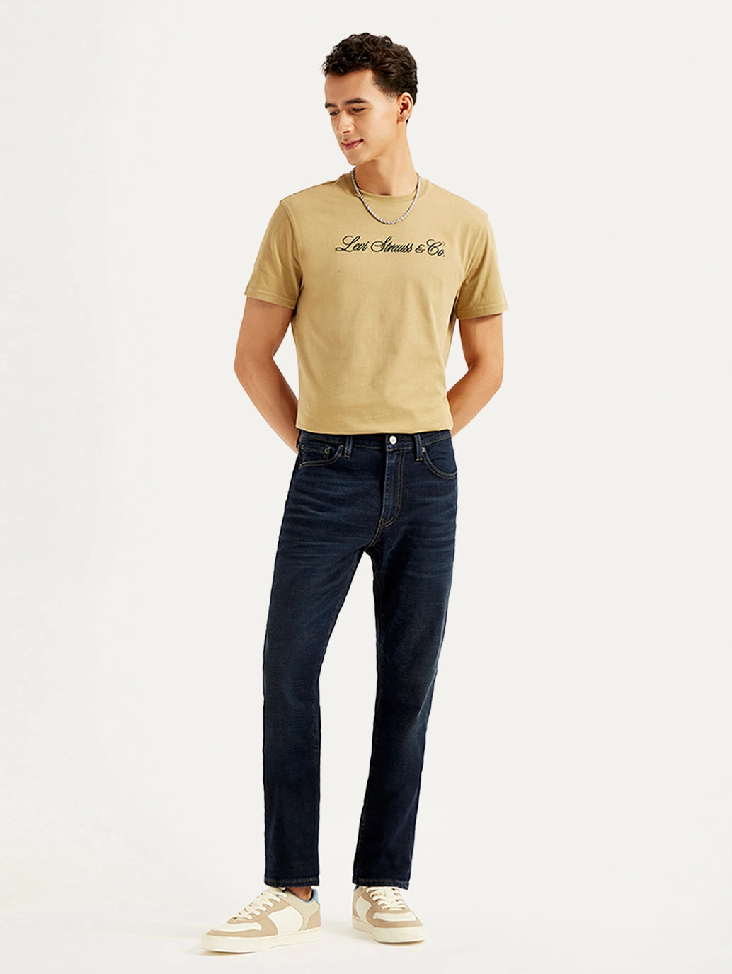 Spring Mood Bold Look Men's 511 Navy Blue Slim Fit Mid Rise Jeans