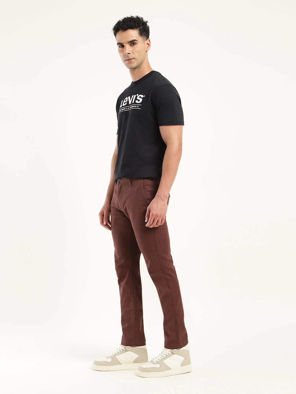 Men's 511 Slim Fit Brown Trousers Relaxed Vibe