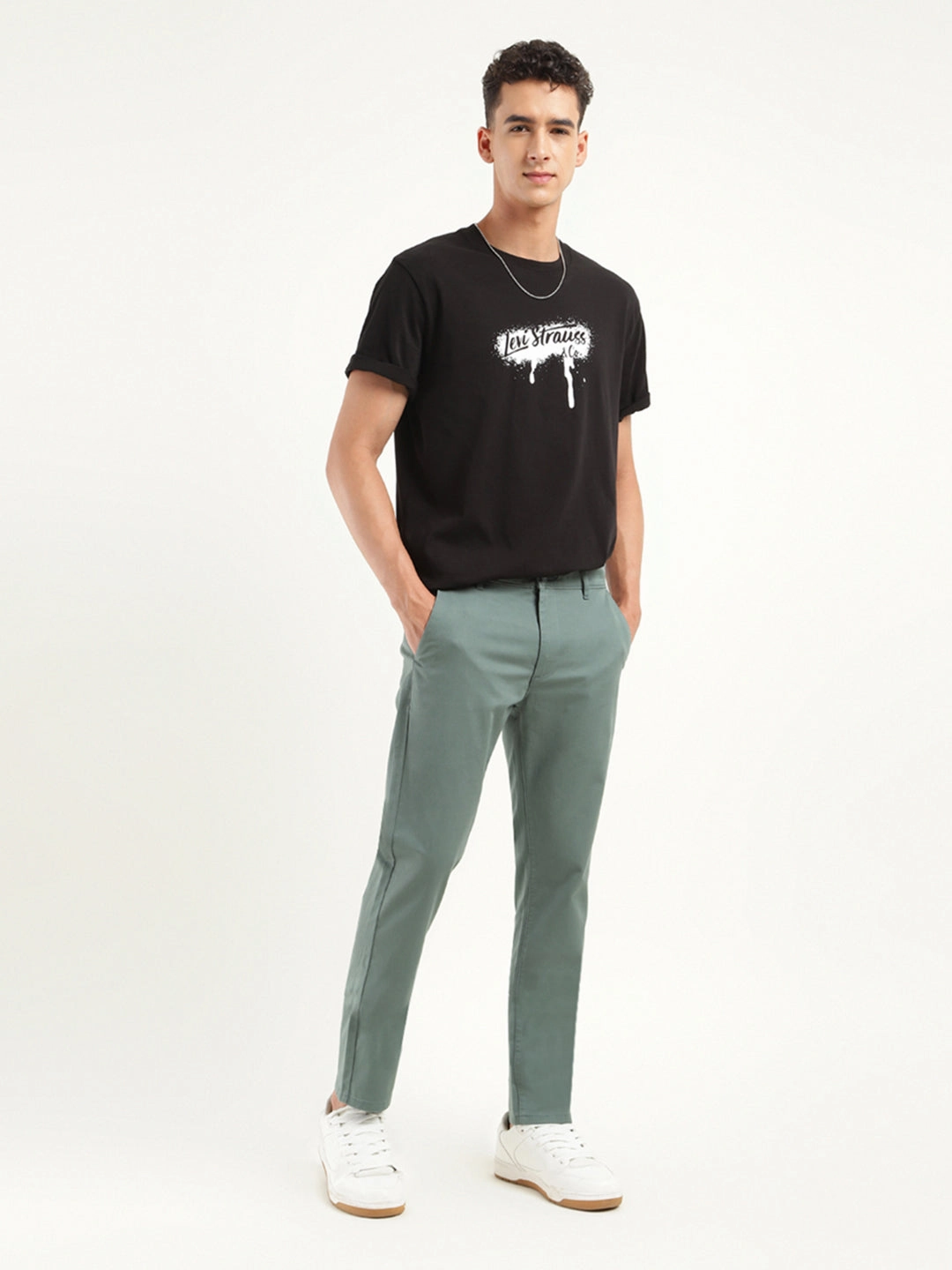 Men's 511 Slim Fit Light Green Chinos Hidden Pocket System Fit For Movement