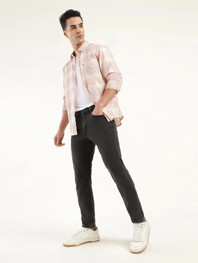 Men's 512 Black Slim Tapered Fit Mid Rise Jeans Road Trip Bold Look Smart Casual Comfort Fit Design