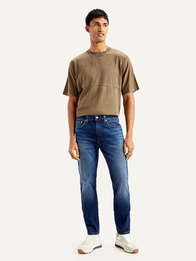 Men's 512 Blue Slim Tapered Fit Mid Rise Jeans Winter Fashion