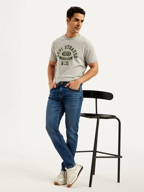 Men's 512 Blue Slim Tapered Fit Mid Rise Jeans Family Style Urban Explorer Youth Style