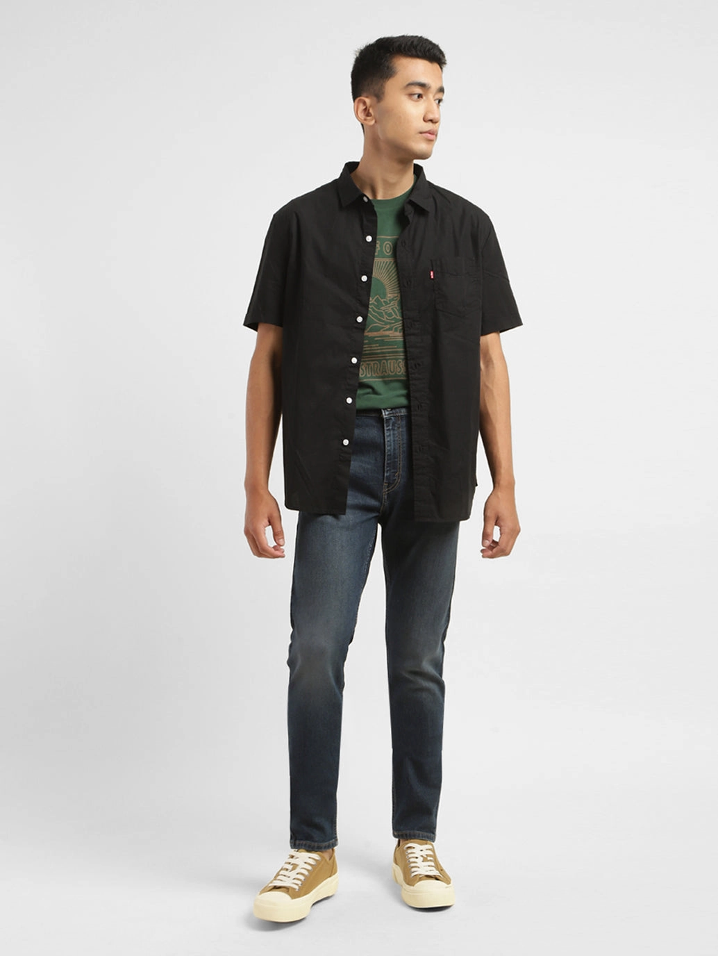 Outfit Base Men's 512 Blue Slim Tapered Fit Mid Rise Jeans