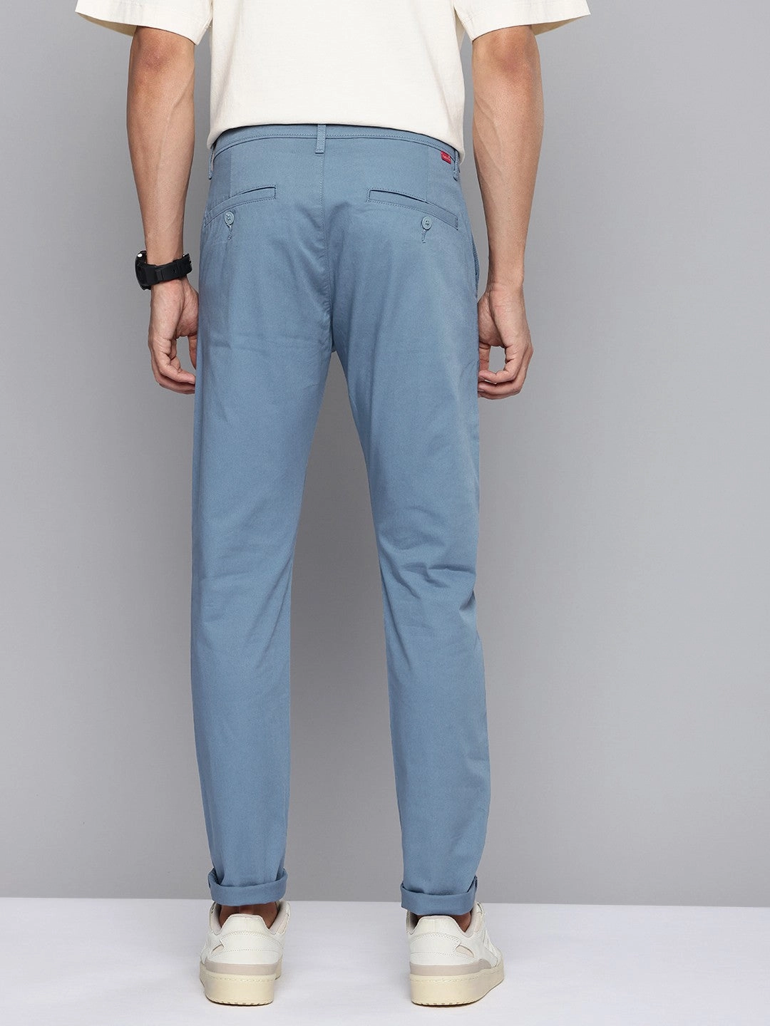ReinforcedKnees All Day Comfort Fit Men's 512 Blue Slim Tapered Fit Trousers