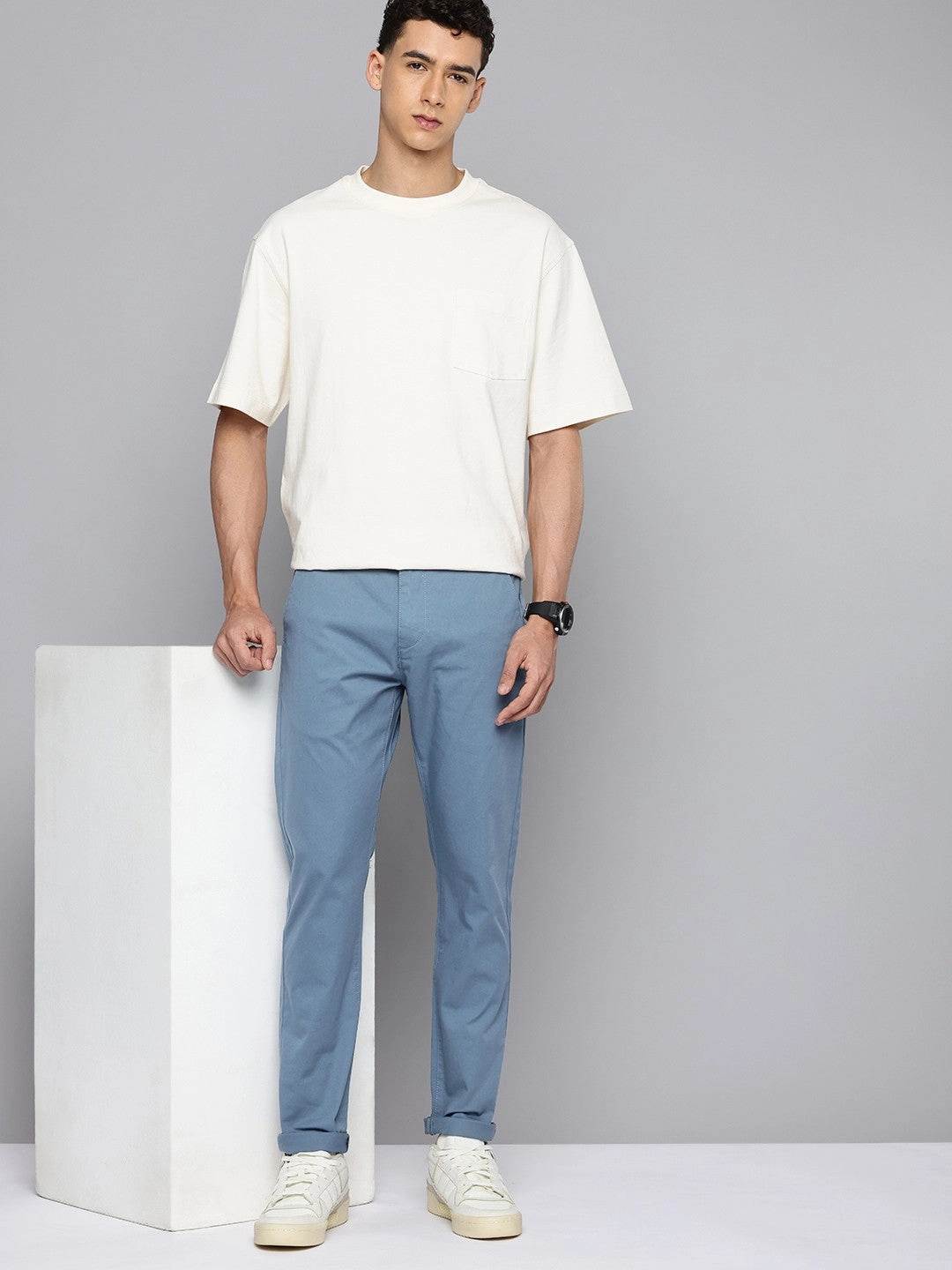 No Pinch Men's 512 Blue Slim Tapered Fit Trousers